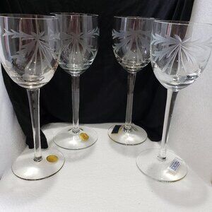 Toscany Crystal Hand Blown Romania Crystal Wine Glasses